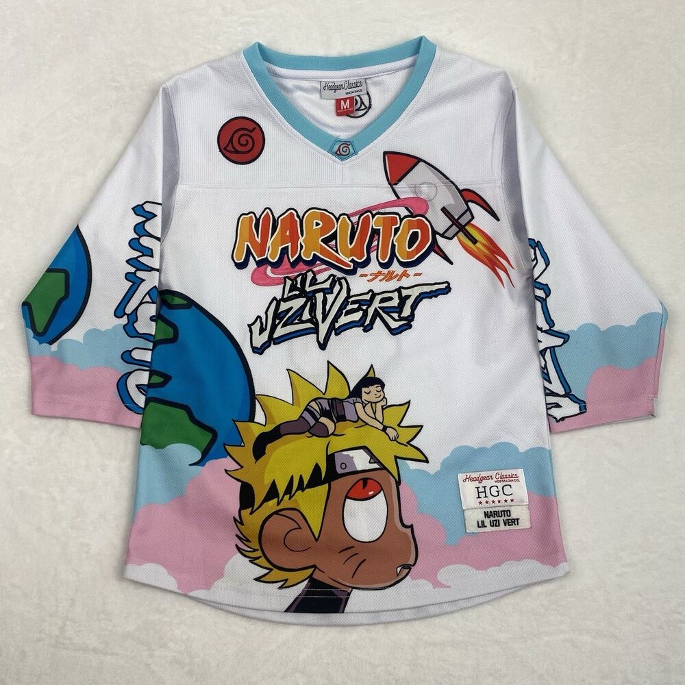 Headgear Classics Naruto Lil Uzi Vert Hockey Jersey Graphic Youth Medium White